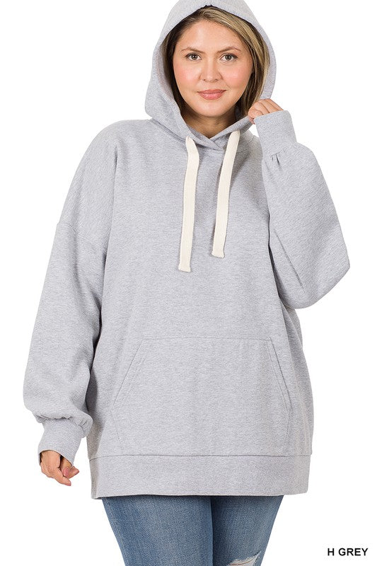 PLUS SIZE Oversized Hoodie Longline Sweatshirt Shop Blooming Rose