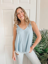 Load image into Gallery viewer, Amy Ribbed Tank (Blue)
