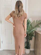 Load image into Gallery viewer, Claire Ribbed Dress (Toffee)
