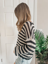 Load image into Gallery viewer, Amber Scallop Stripe Sweater
