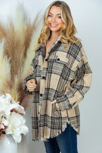 Load image into Gallery viewer, PLUS SIZE Long Sleeve Plaid Woven Jacket
