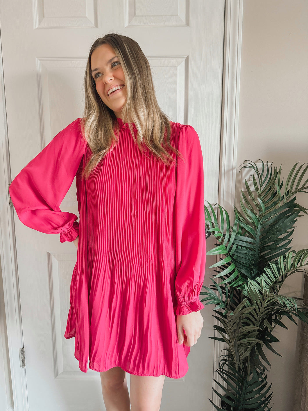 Holiday Gatherings Pleated Dress