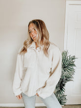 Load image into Gallery viewer, Cold Nights Sherpa Jacket (Ivory)
