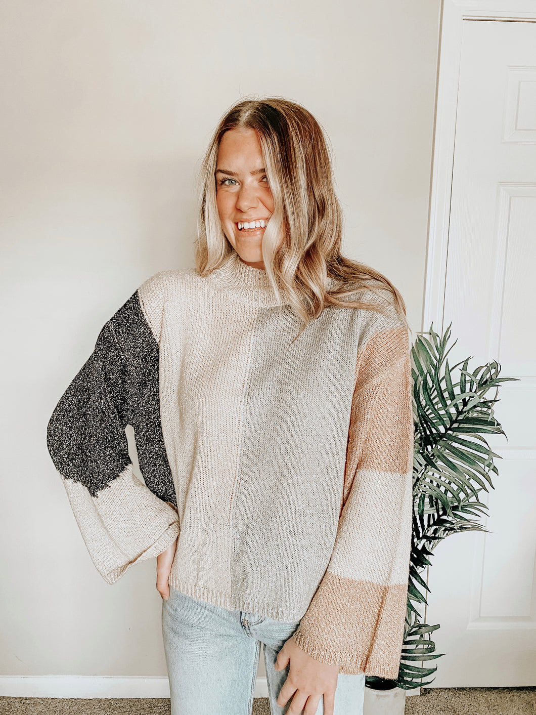 October Feels Block Sweater