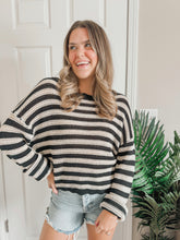 Load image into Gallery viewer, Amber Scallop Stripe Sweater
