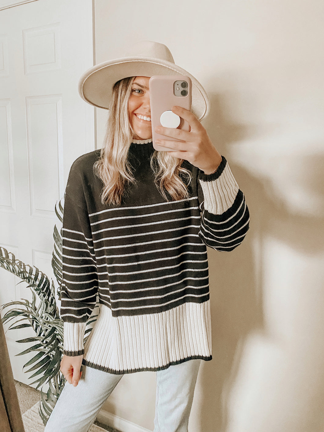 City Chic Striped Sweater