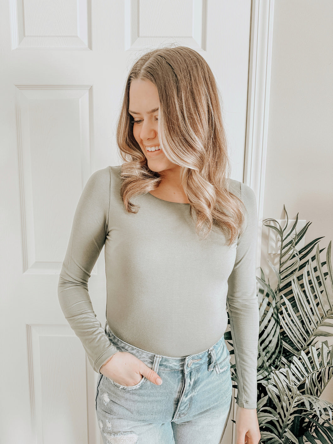 Piper Long Sleeve Top (Olive)
