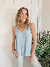 Load image into Gallery viewer, Amy Ribbed Tank (Blue)
