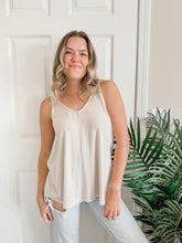 Load image into Gallery viewer, Amy Ribbed Tank (Beige)
