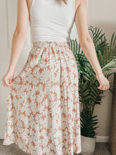 Load image into Gallery viewer, Fresh Flowers Midi Skirt (Clay)
