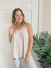 Load image into Gallery viewer, Amy Ribbed Tank (Beige)
