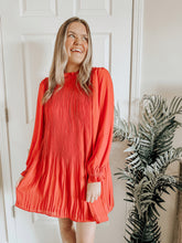 Load image into Gallery viewer, Holiday Gatherings Pleated Dress
