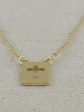 Load image into Gallery viewer, Psalm Cross Plate Necklace
