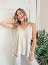 Load image into Gallery viewer, Amy Ribbed Tank (Beige)
