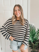 Load image into Gallery viewer, Amber Scallop Stripe Sweater
