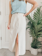 Load image into Gallery viewer, Harper Linen Slit Skirt
